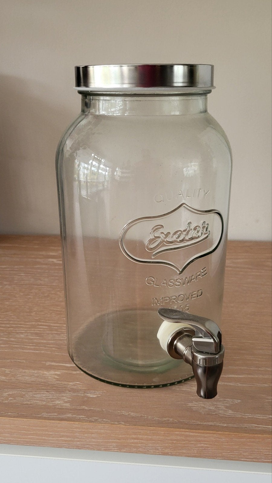 Limonade kan met tapkraan, Ophalen of Verzenden, Zo goed als nieuw, Glas