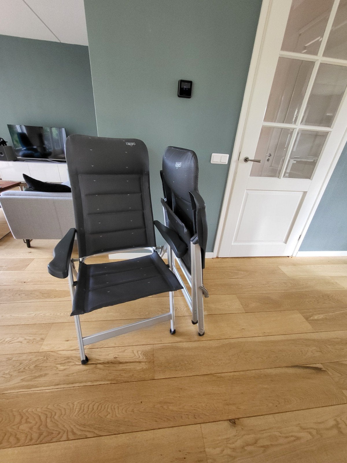 2 Crespo stoelen, Caravans en Kamperen, Ophalen, Campingstoel