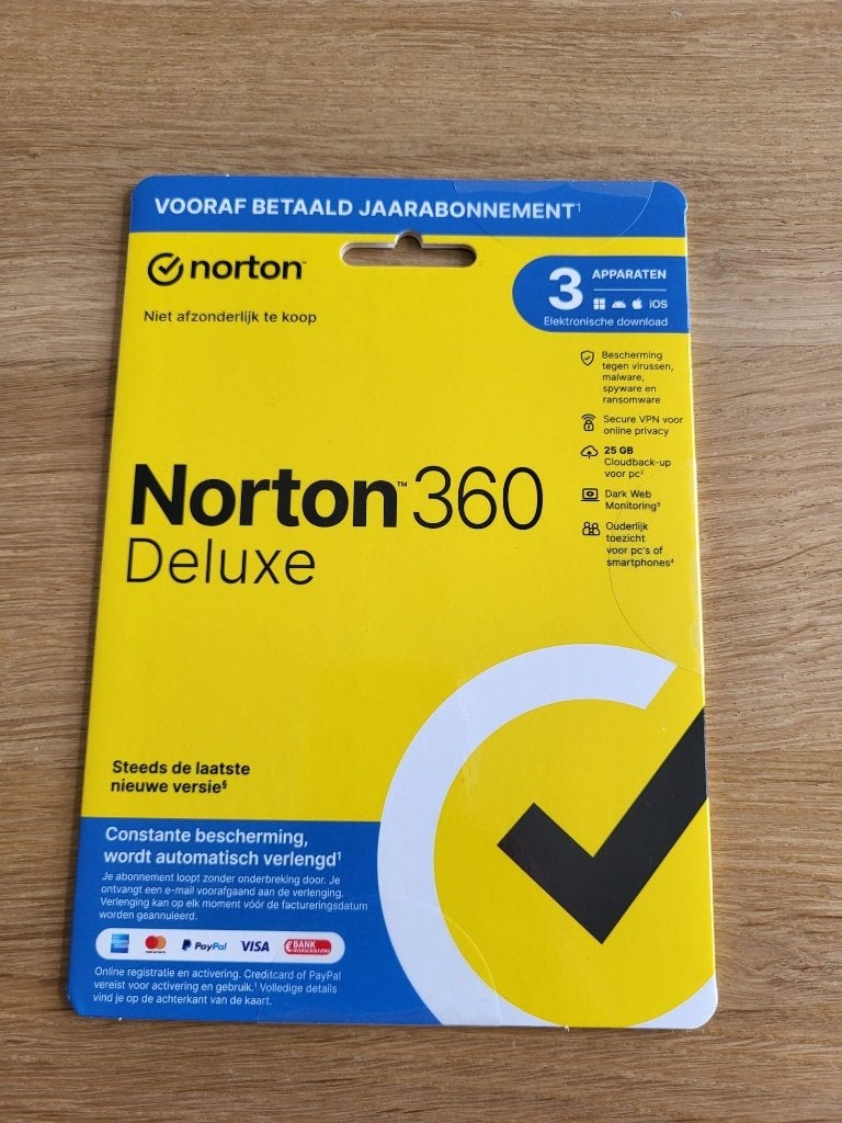 Norton Antivirus 3 apparaten, Computers en Software, Ophalen of Verzenden, Nieuw, NORTON