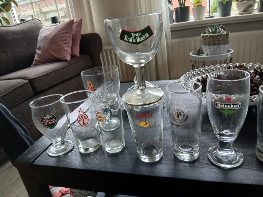 Diverse bierglazen collectie - 8 stuks, Ophalen of Verzenden, Meerkleurig, Overige merken, Glas