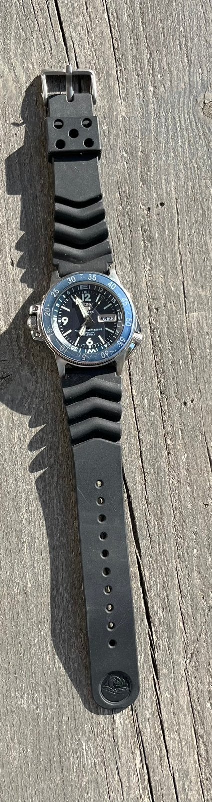 Seiko Land Shark automaat, Sieraden, Tassen en Uiterlijk, Horloges | Heren, Seiko, Gebruikt, Staal, Polshorloge