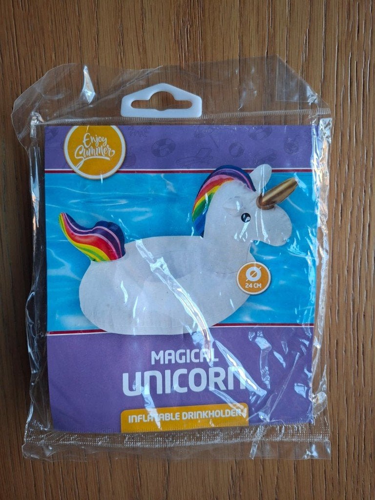 Opblaasbare bekerhouder unicorn splinternieuw!, Ophalen of Verzenden, Nieuw