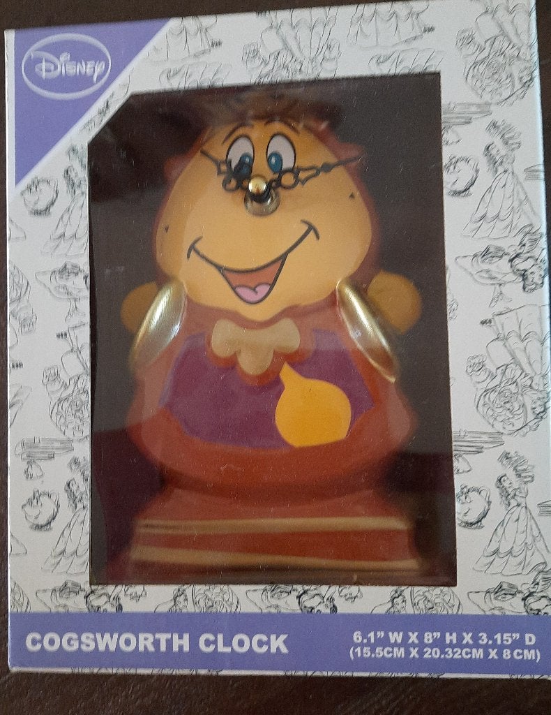 CLOCK COGSWORTH van Disney Belle en het Beest decoratief, Ophalen of Verzenden, Assepoester of Belle, Nieuw, Beeldje of Figuurtje