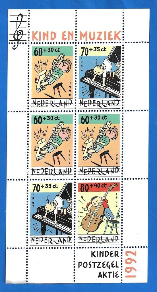 Kinderpostzegels1992 - *Kind en Muziek* NVPH 1541, Verzenden, Na 1940, Postfris