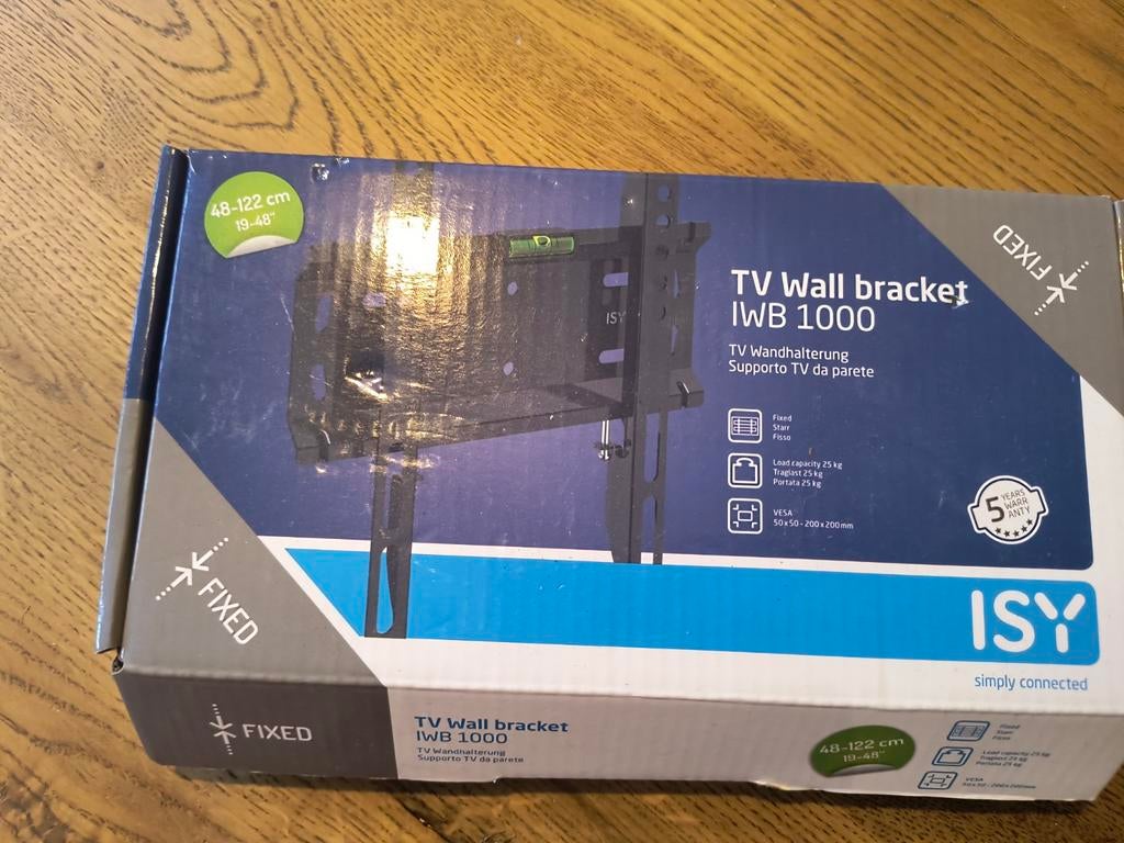 ISY TV Muurbeugel IWB 1000 voor 19-48 inch TV's, Ophalen