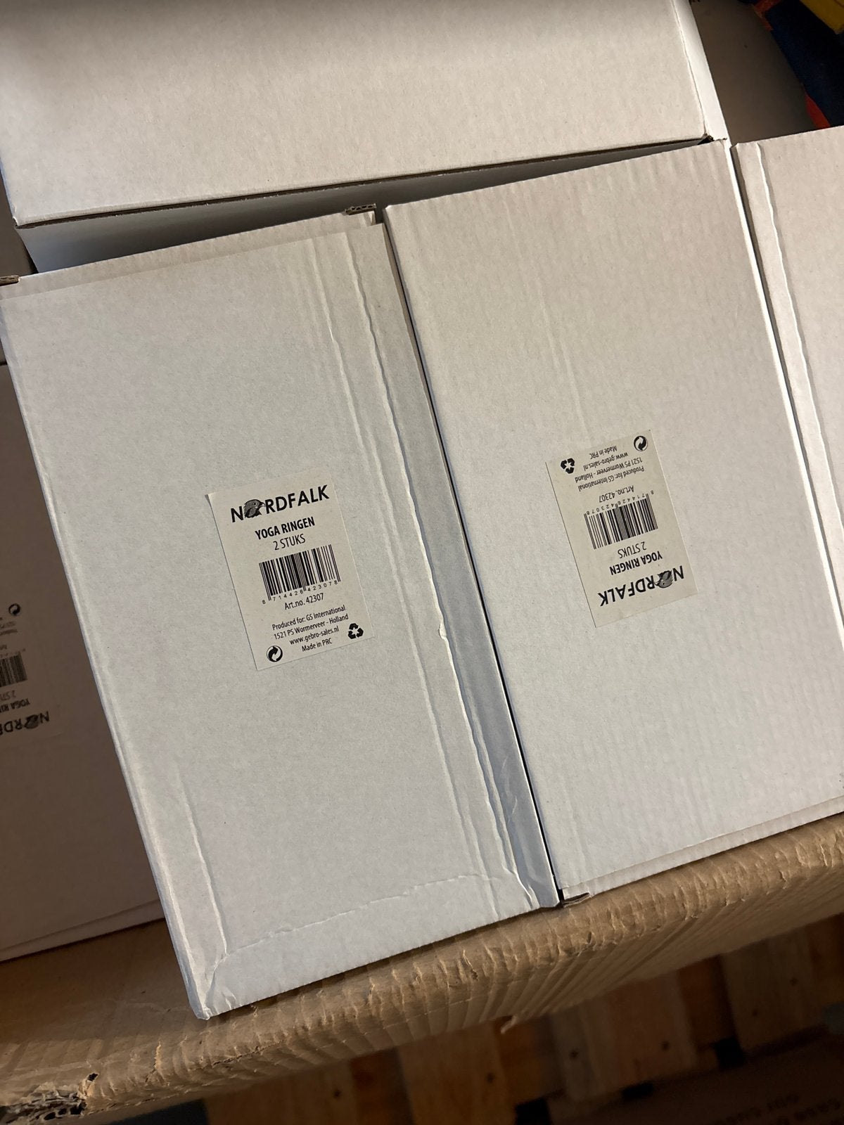 Partij Nieuwe Nordfalk Yoga Ringen (2 stuks), Sport en Fitness, Ophalen, Nieuw, Yoga-accessoire