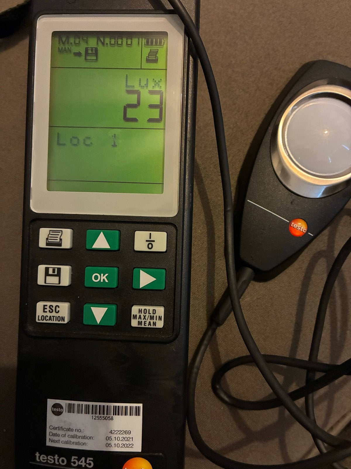 Testo 545 Luxmeter - Professionele Lichtmeter, Ophalen of Verzenden, Gebruikt, Licht