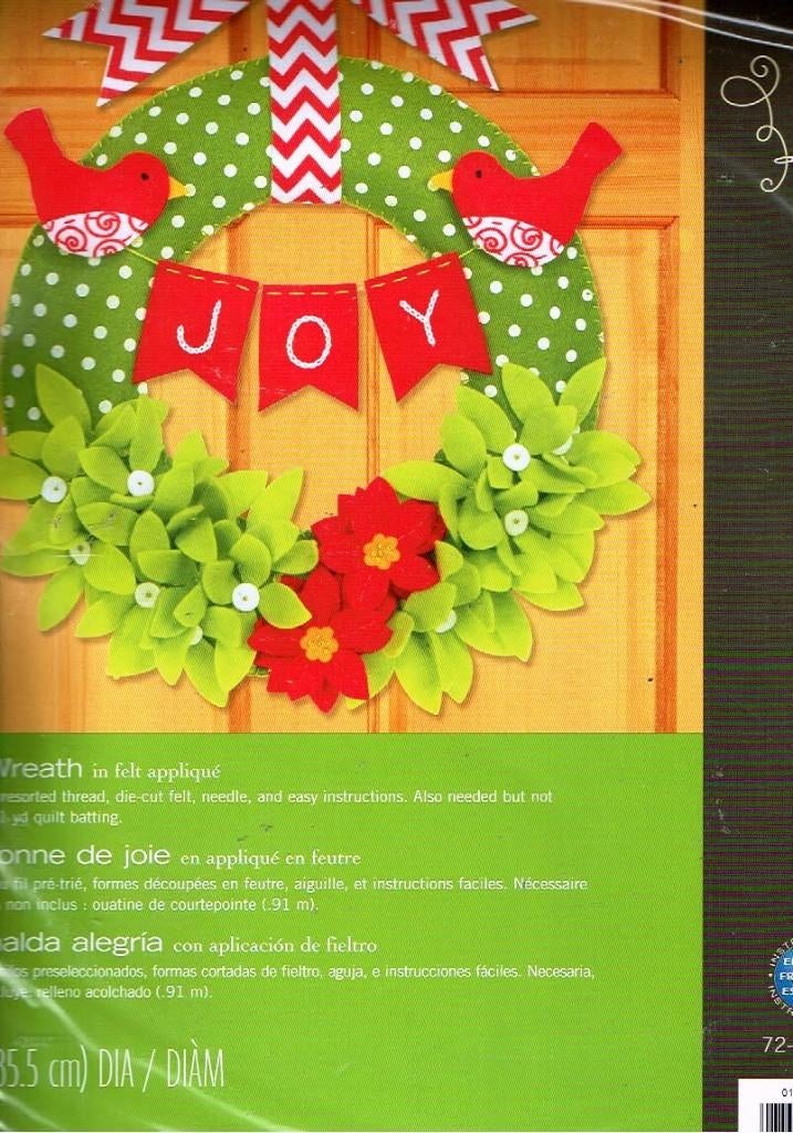 Cado dimensions borduur-/viltpakket, joy wreath krans, Ophalen of Verzenden, Nieuw, Handborduren, Borduurpakket