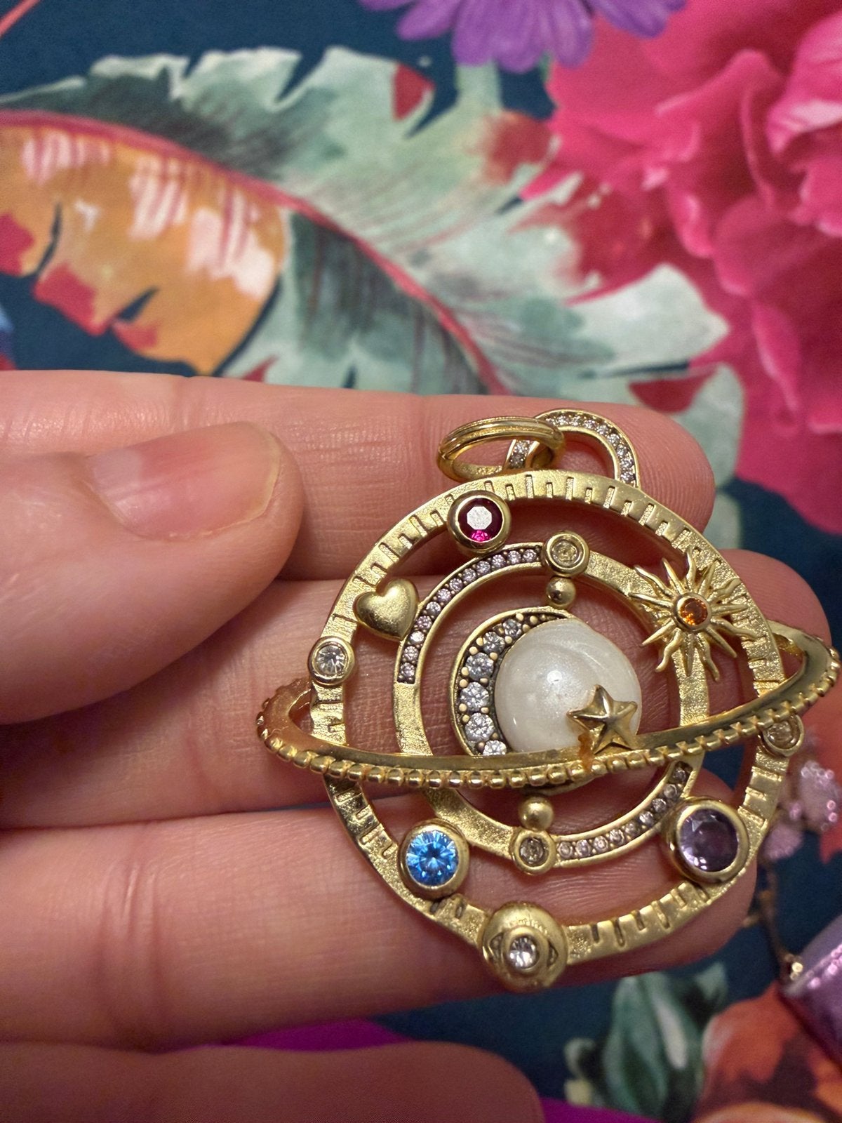 Thomas sabo zilveren houd vergulde amulet moon star heelal, Ophalen of Verzenden, Zo goed als nieuw, Goud, Zilver