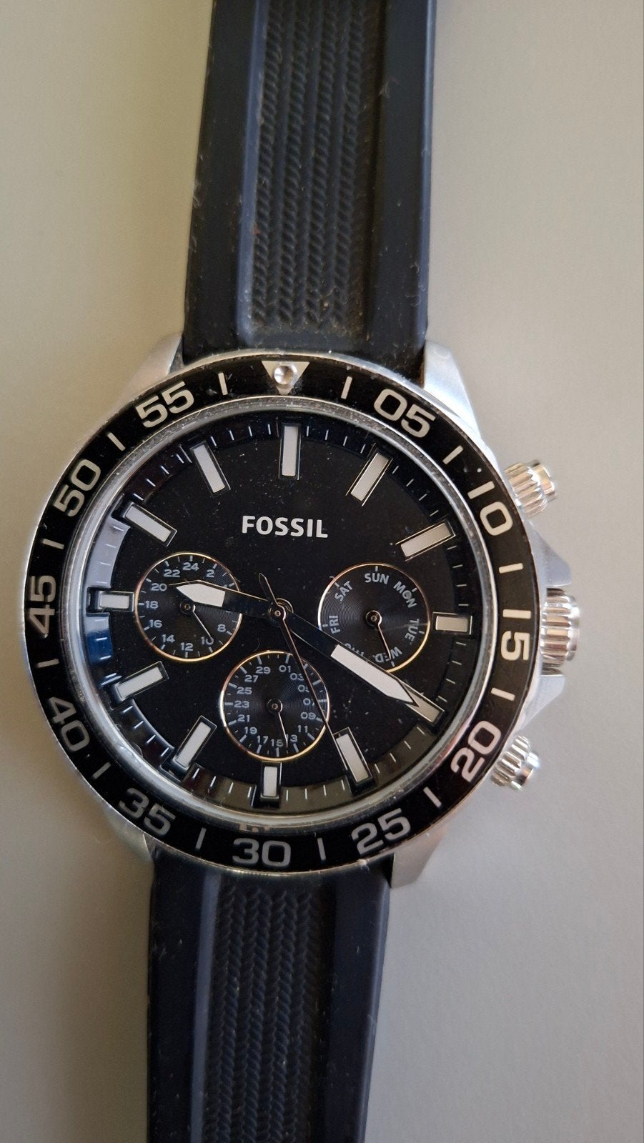 Fossil Bannon Multifunction (modelnummer BQ2494)., Overige merken, Gebruikt, Staal, Polshorloge