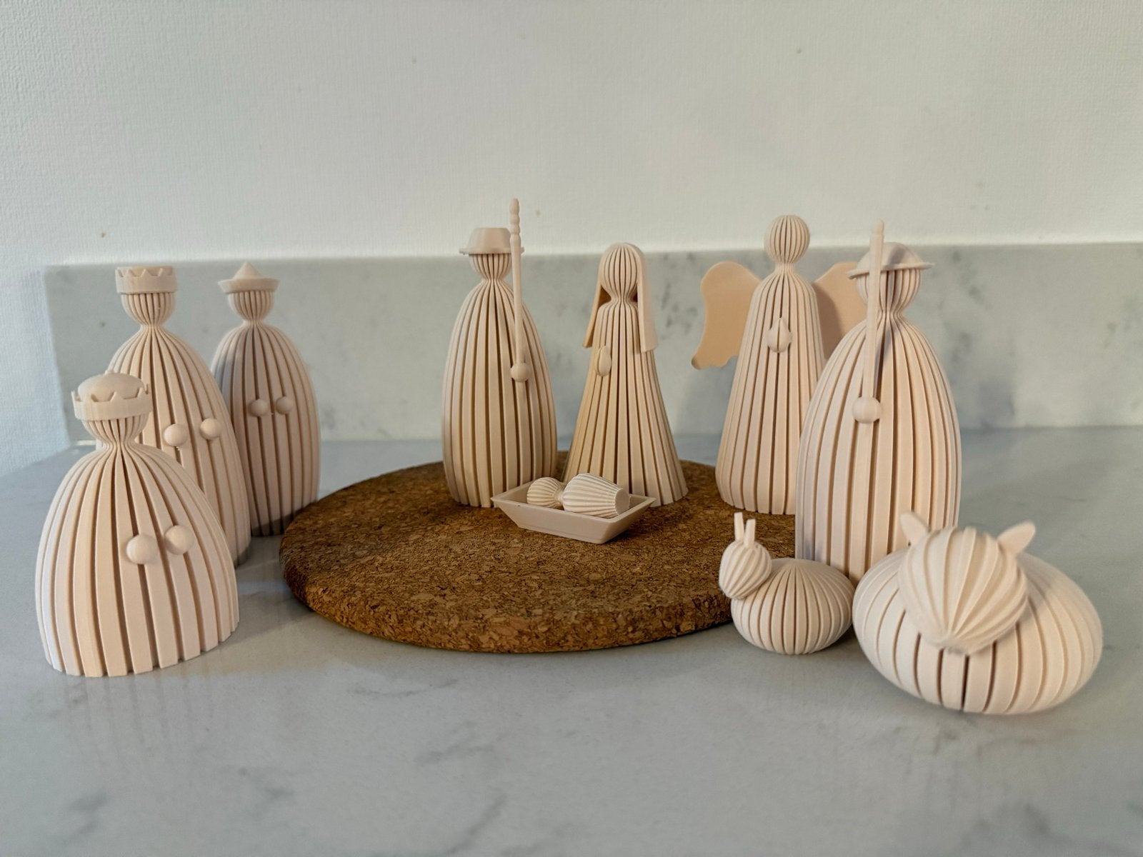 3D-geprinte Kerststalset - Modern & Stijlvol, Meerkleurig, Nieuw, Kunststof, Ophalen of Verzenden