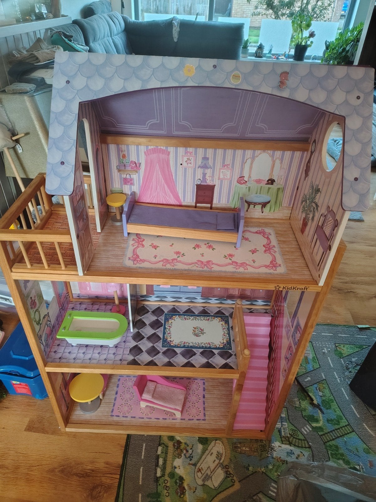 KidKraft Houten Poppenhuis met Meubels, Ophalen, Zo goed als nieuw, Poppenhuis