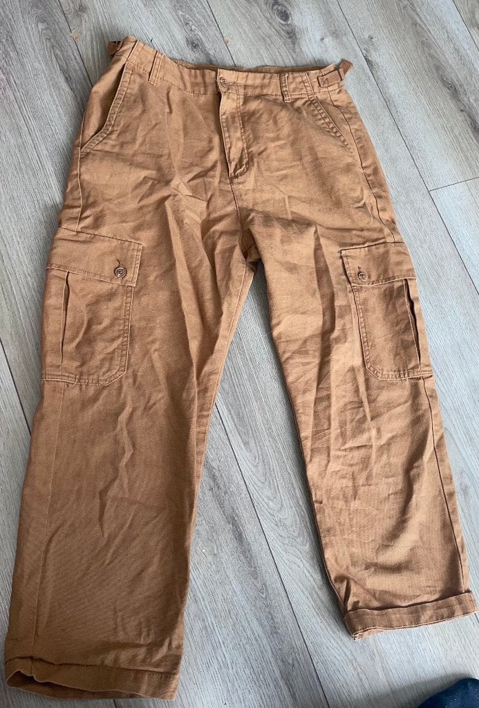 Pull&bear broek cargopants cargo pants bruin 40, Maat 38/40 (M), Bruin, Verzenden, Lang