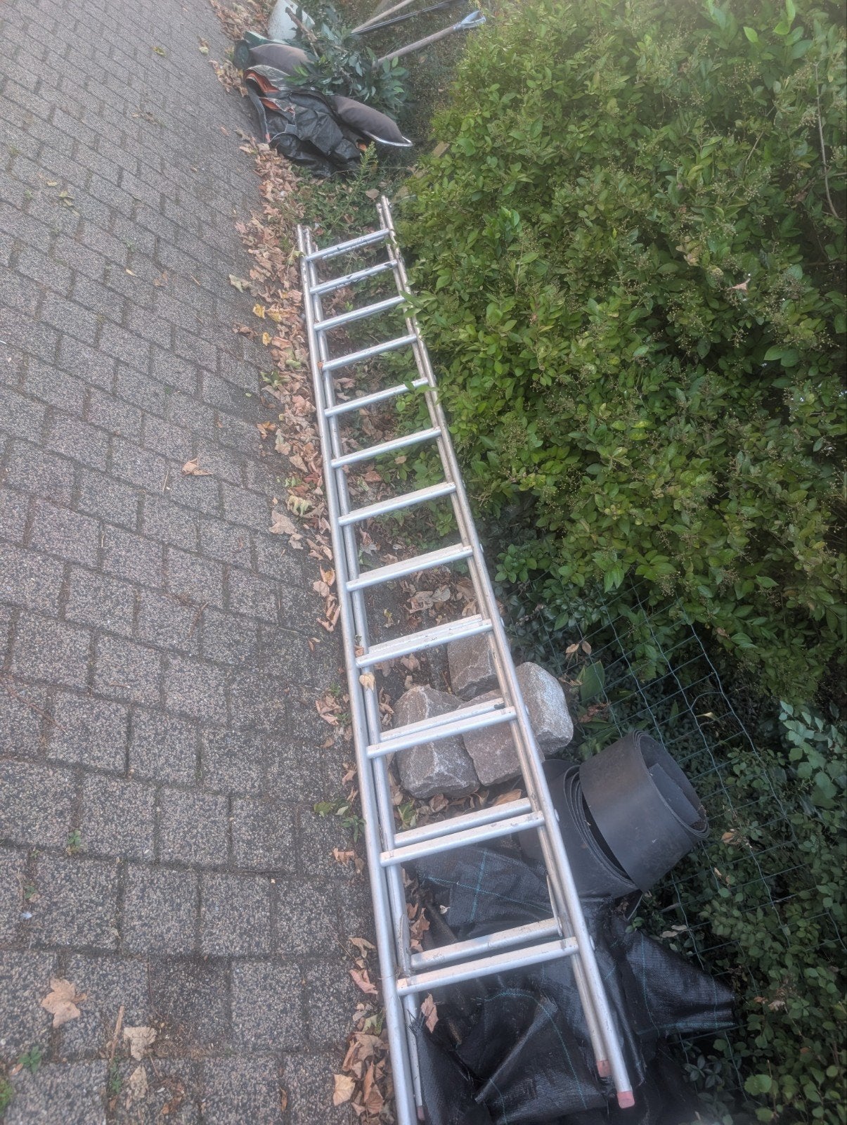Uitklapbare lange ladder, Ophalen, 4 meter of meer