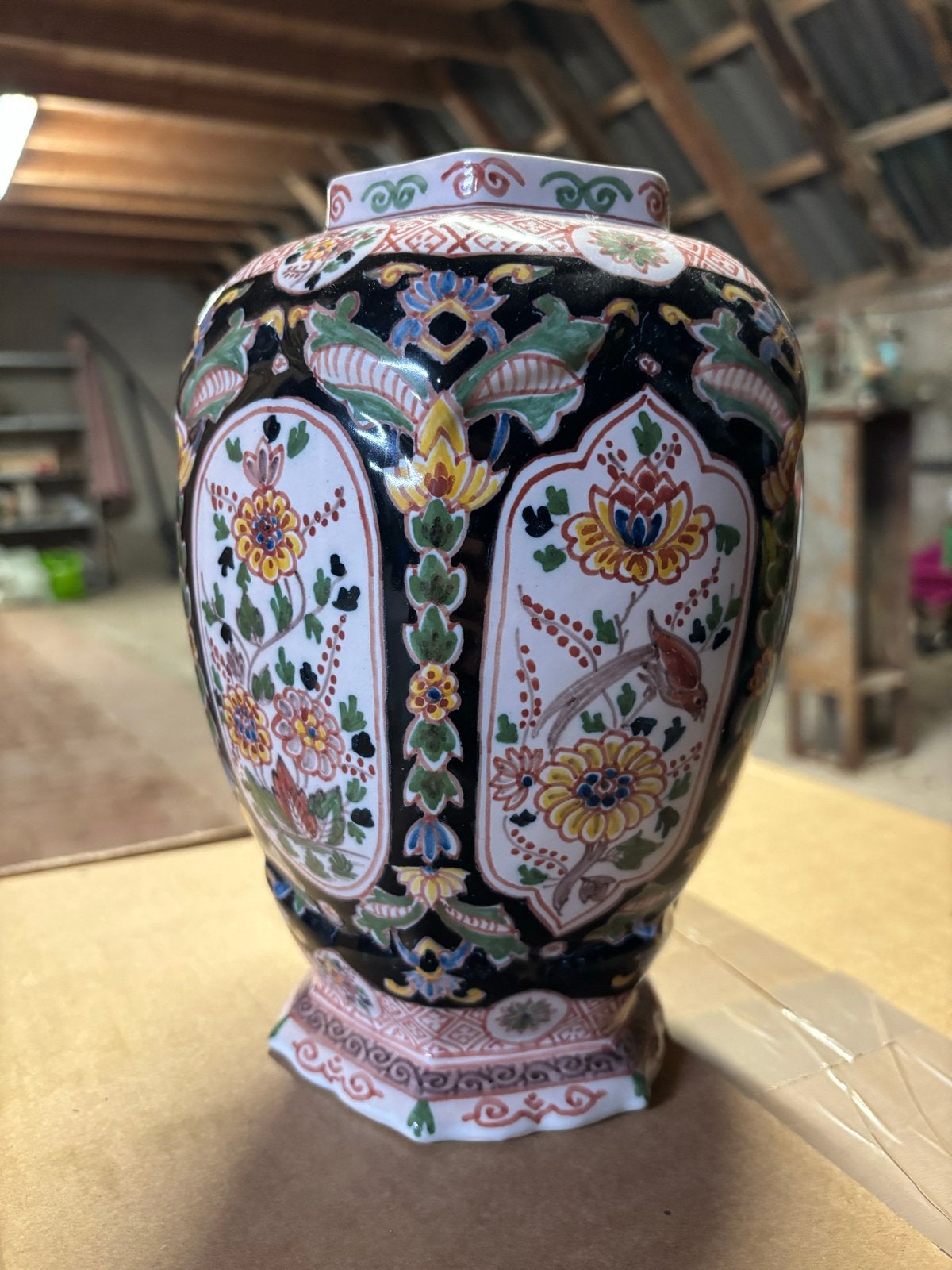 Prachtige Makkum Tichelaar vaas, handgeschilderd, Antiek en Kunst, Ophalen of Verzenden