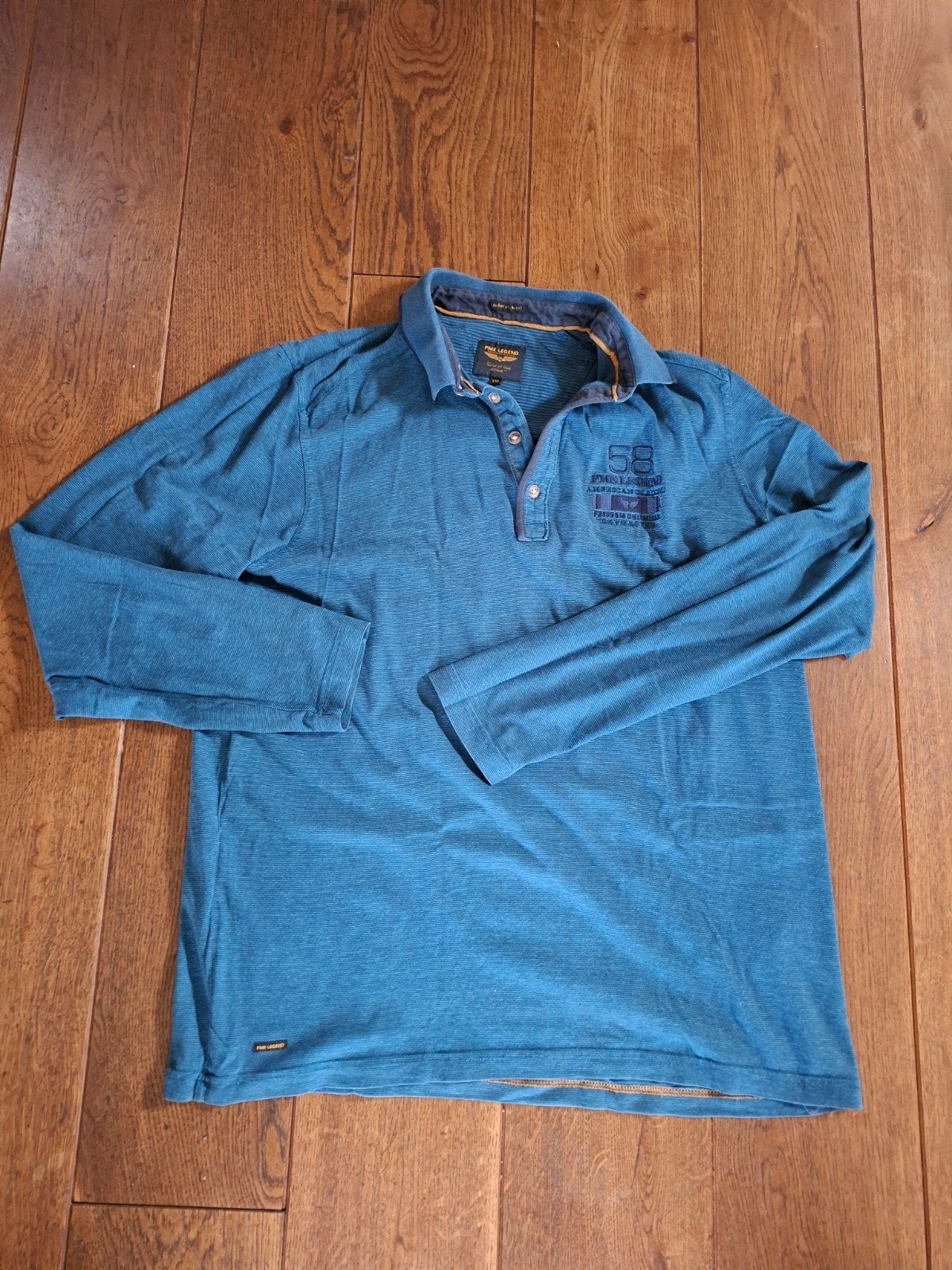 PME LEGEND POLO,lange mouw maat XXL., Blauw, Overige maten, Ophalen of Verzenden, PME Legend