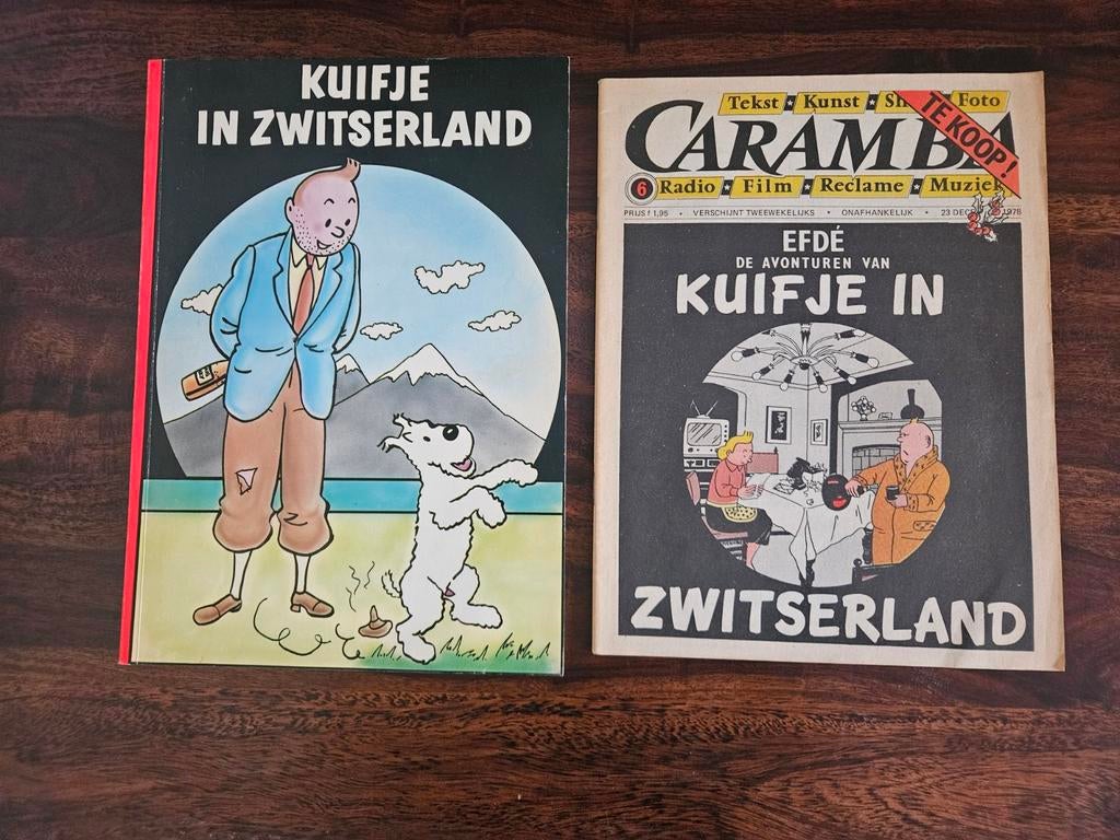 Kuifje in Zwitserland, 4 verschillende uitgaves., Boeken, Stripboeken, Meerdere stripboeken, Ophalen of Verzenden, Gelezen, Hergé