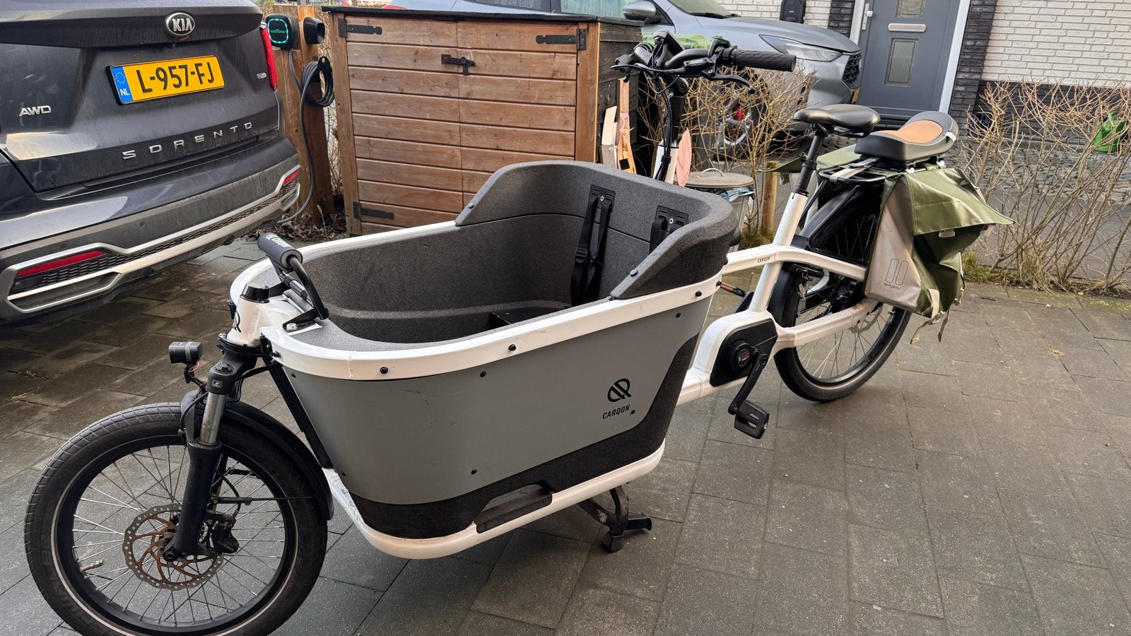 Bakfiets Carqon Cruise - Bosch CargoLine, veel extra's, 4 kinderen of meer, Gebruikt, Elektrisch, Schijfrem