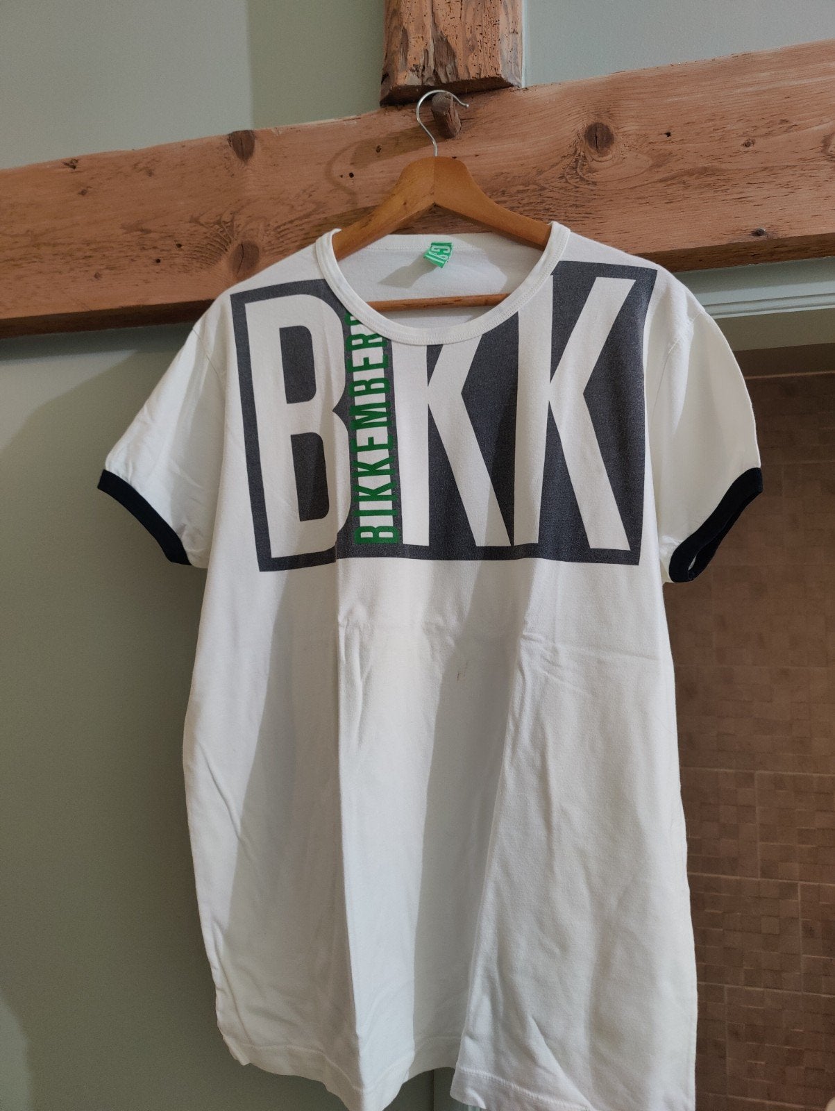 Bikkembergs T-shirt wit met logo - Maat L, Maat 52/54 (L), Wit, Ophalen of Verzenden, Zo goed als nieuw