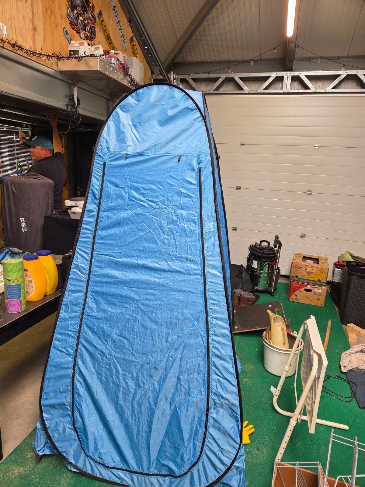 Pop-up Douchetent / Kleedtent - Blauw, Ophalen, Gebruikt