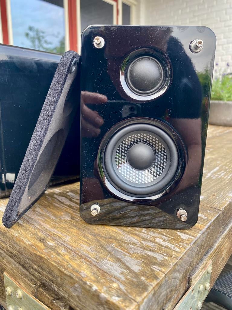 2-weg speakers 80W, Ophalen of Verzenden, Zo goed als nieuw, Front, Rear of Stereo speakers, Overige merken