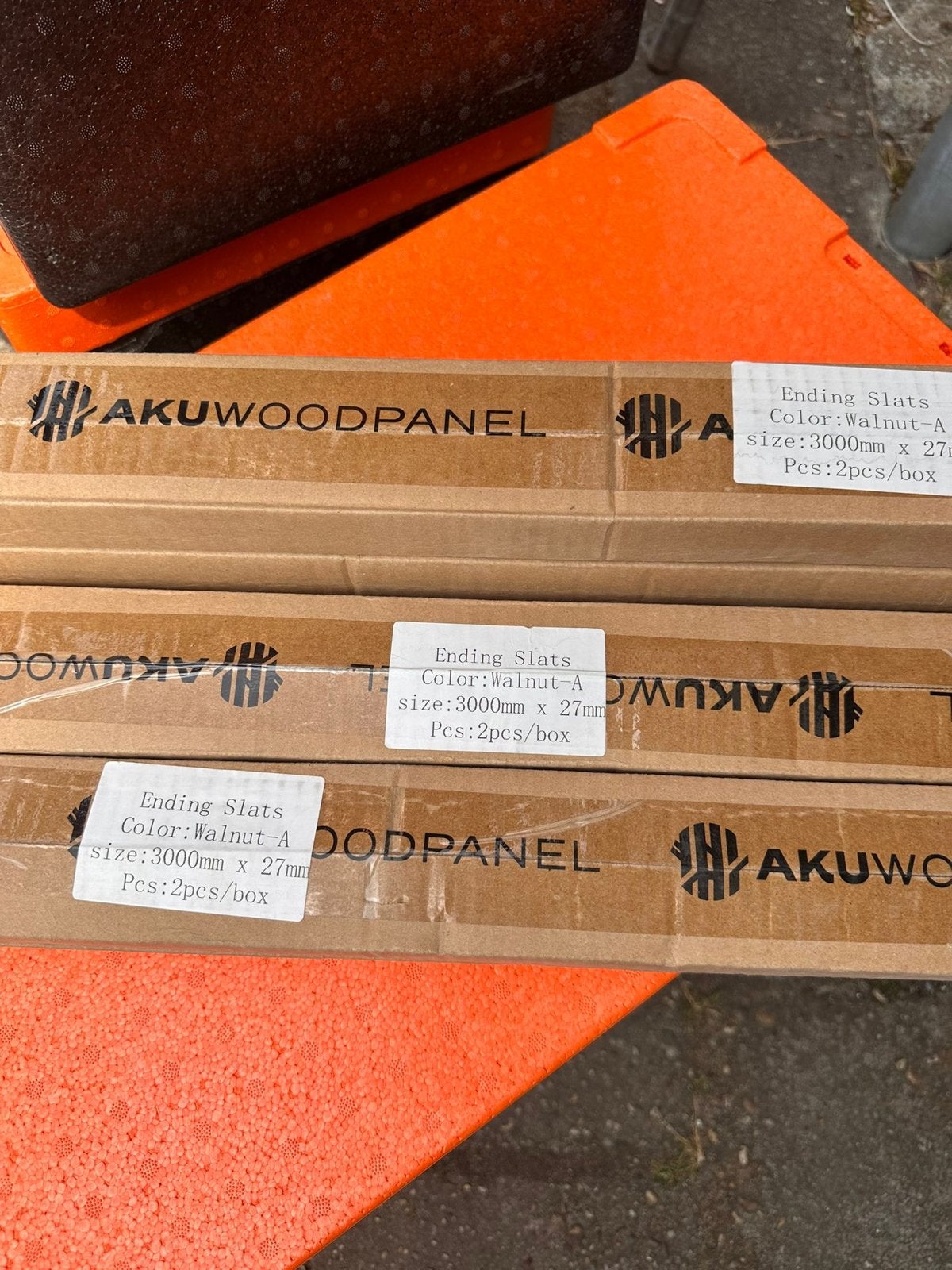 AKUWOODPANEL Walnoot-A Eindlatten 3000mm x 27mm (2 stuks), Doe-het-zelf en Verbouw, Hout en Planken, Ophalen, Minder dan 25 mm