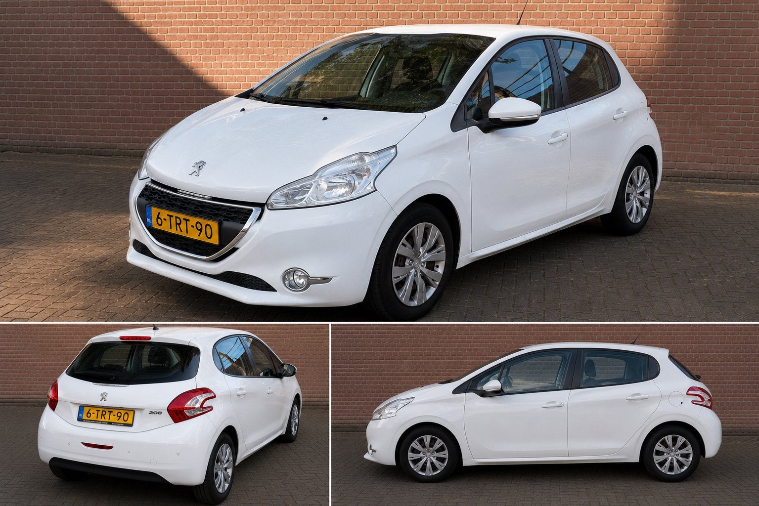 Peugeot 208 WIT zuinige 1.0vti 2014 Airco Cruise Touchscreen, Auto's, Peugeot, Voorwielaandrijving, Bedrijf, 3 cilinders, Parkeersensor