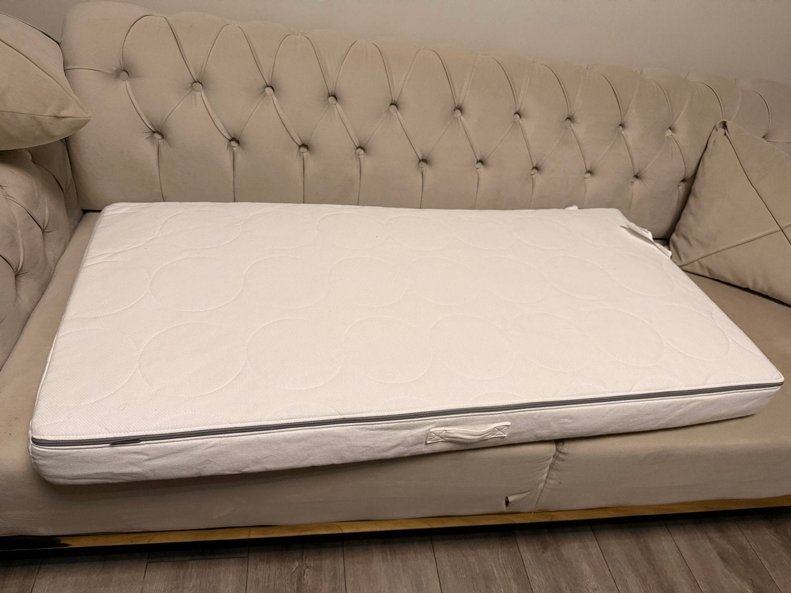 Ikea matras- Zo goed als nieuw matras voor babybed/ledikant, Ophalen, 190 cm of minder, Zo goed als nieuw, Matras