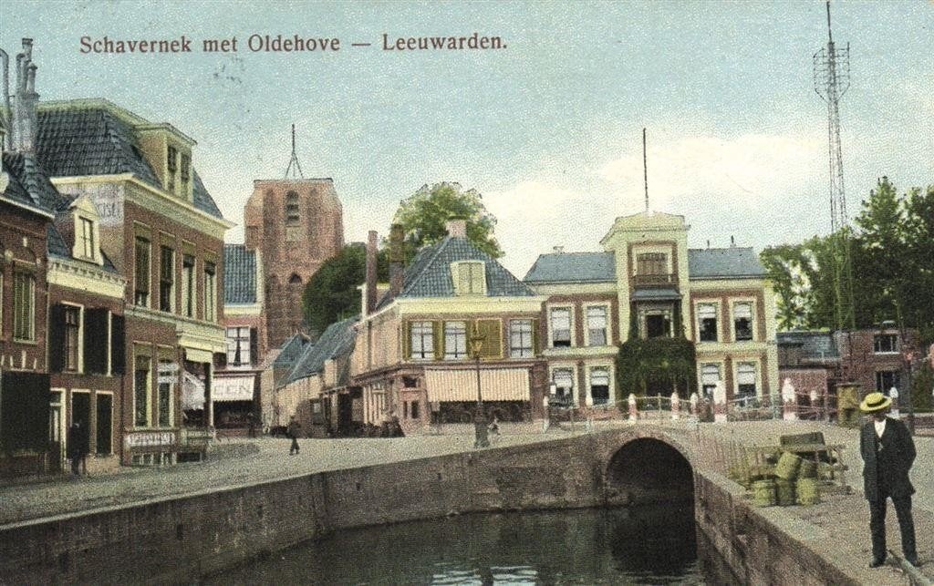Schavernek met Oldehove - Leeuwarden. - 1915 gelopen, Verzenden, Voor 1920, Gelopen, Friesland