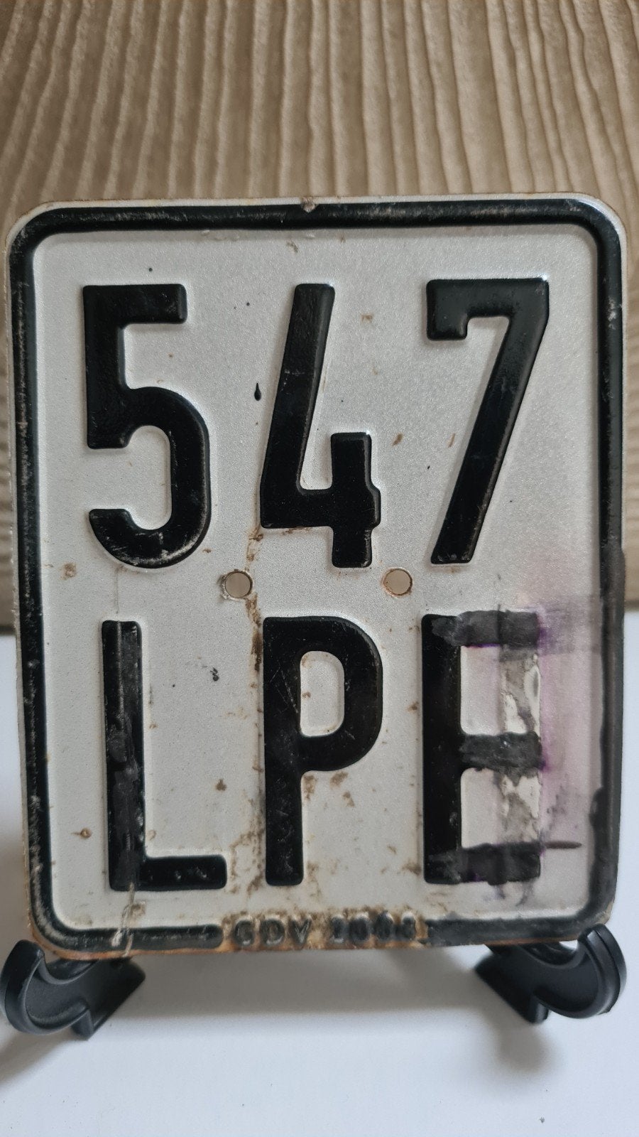 Kentekenplaatje 547 LPE uit 2003, Ophalen of Verzenden, Gebruikt