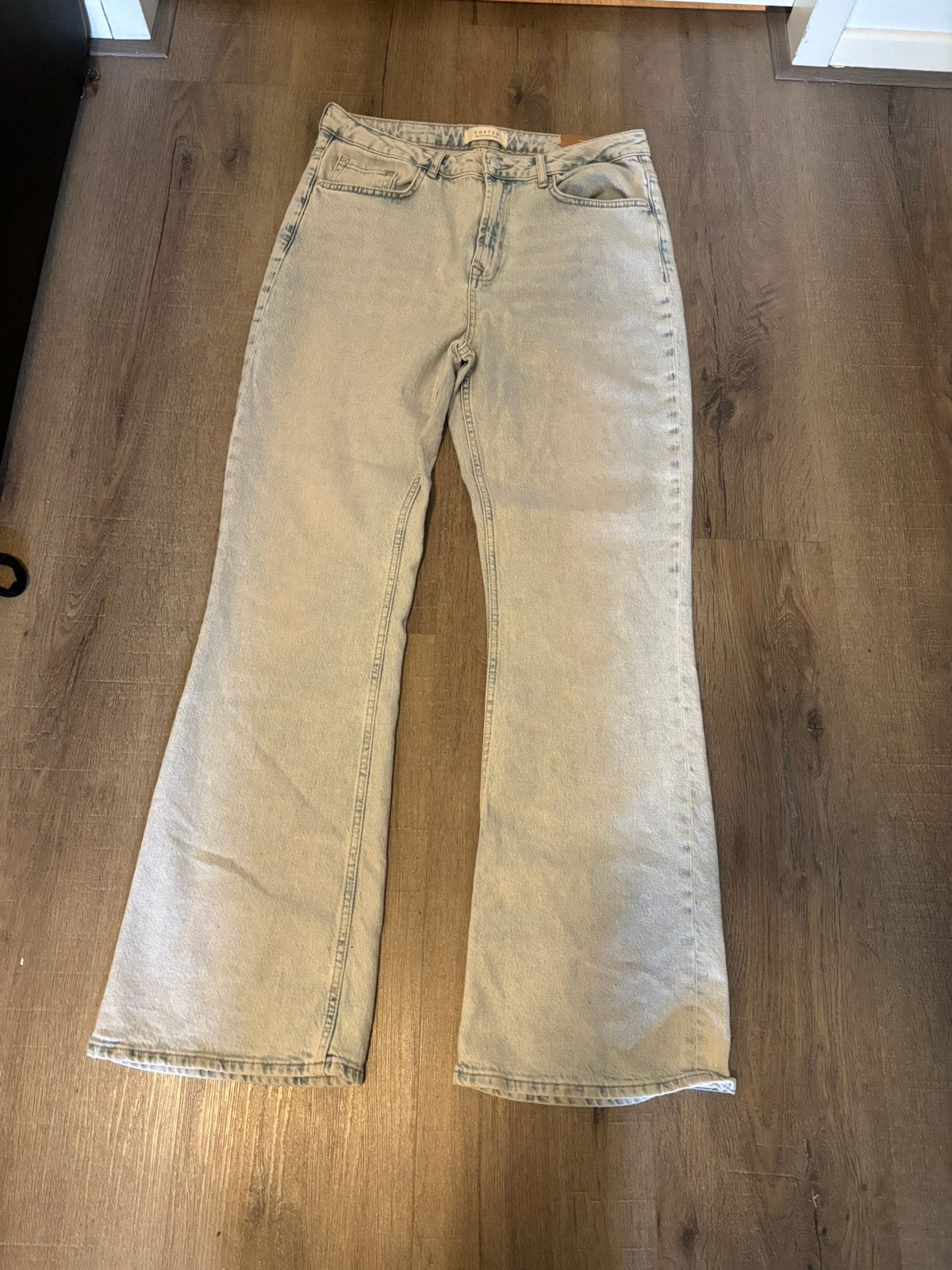 Nieuwe spijkerbroek Costes  wijd 34 lengte 32 high rise fla, Ophalen of Verzenden, Zo goed als nieuw, Blauw, W30 - W32 (confectie 38/40)
