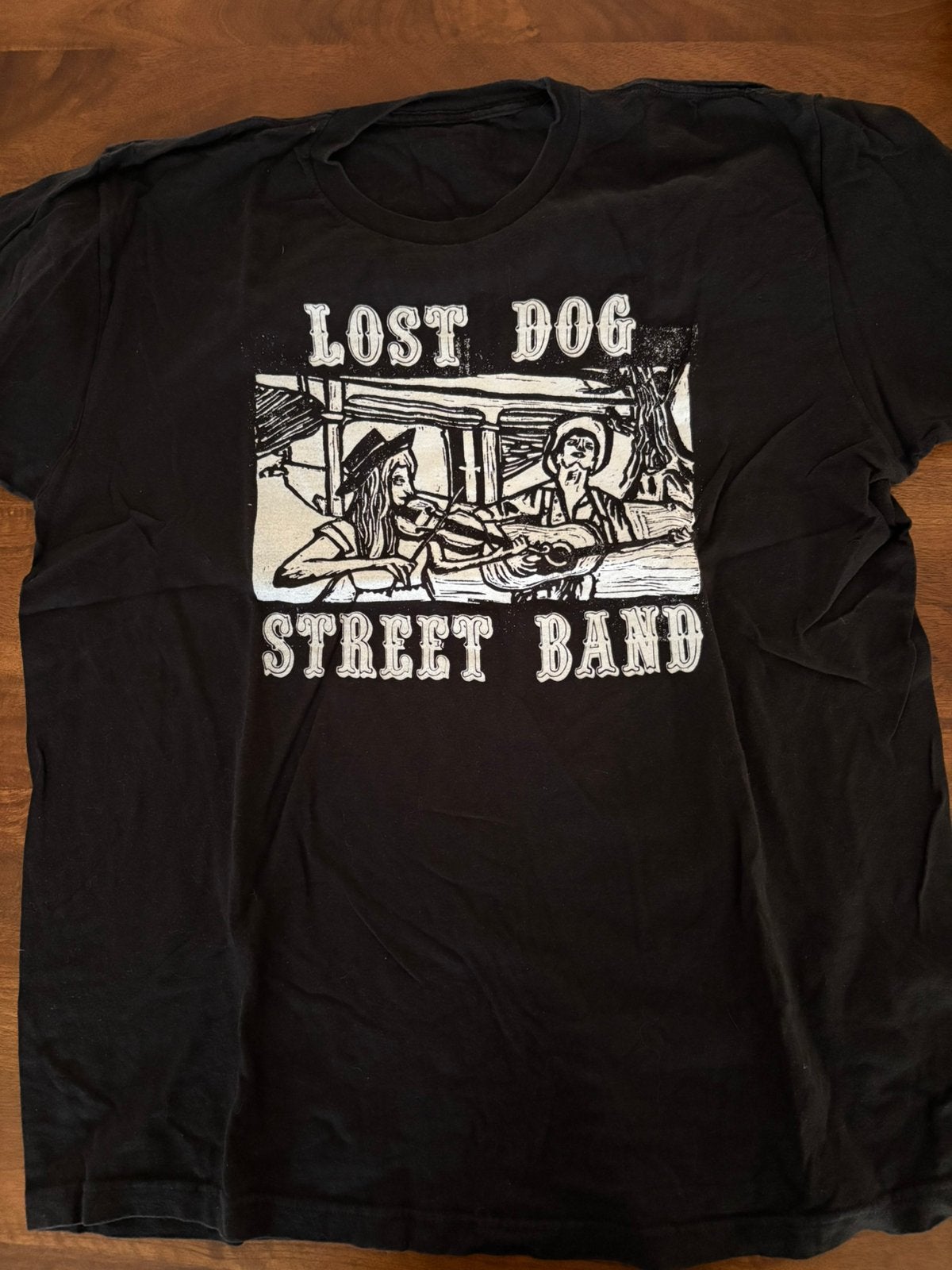 Lost Dog Street Band shirt, Kleding | Heren, T-shirts, Ophalen of Verzenden, Zo goed als nieuw, Maat 56/58 (XL), Zwart