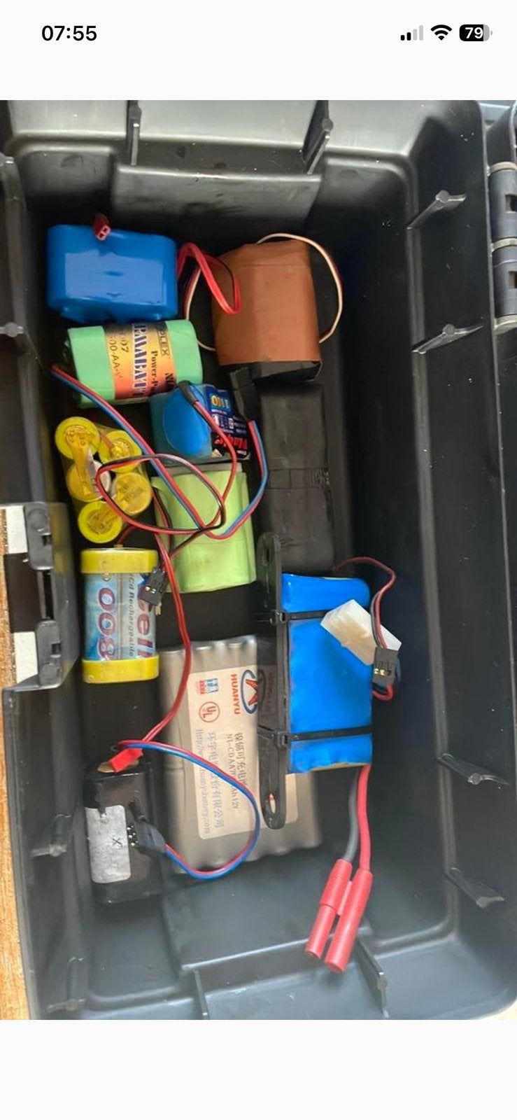 Kistje met oplaadbare batterijen, Ophalen of Verzenden, Gebruikt