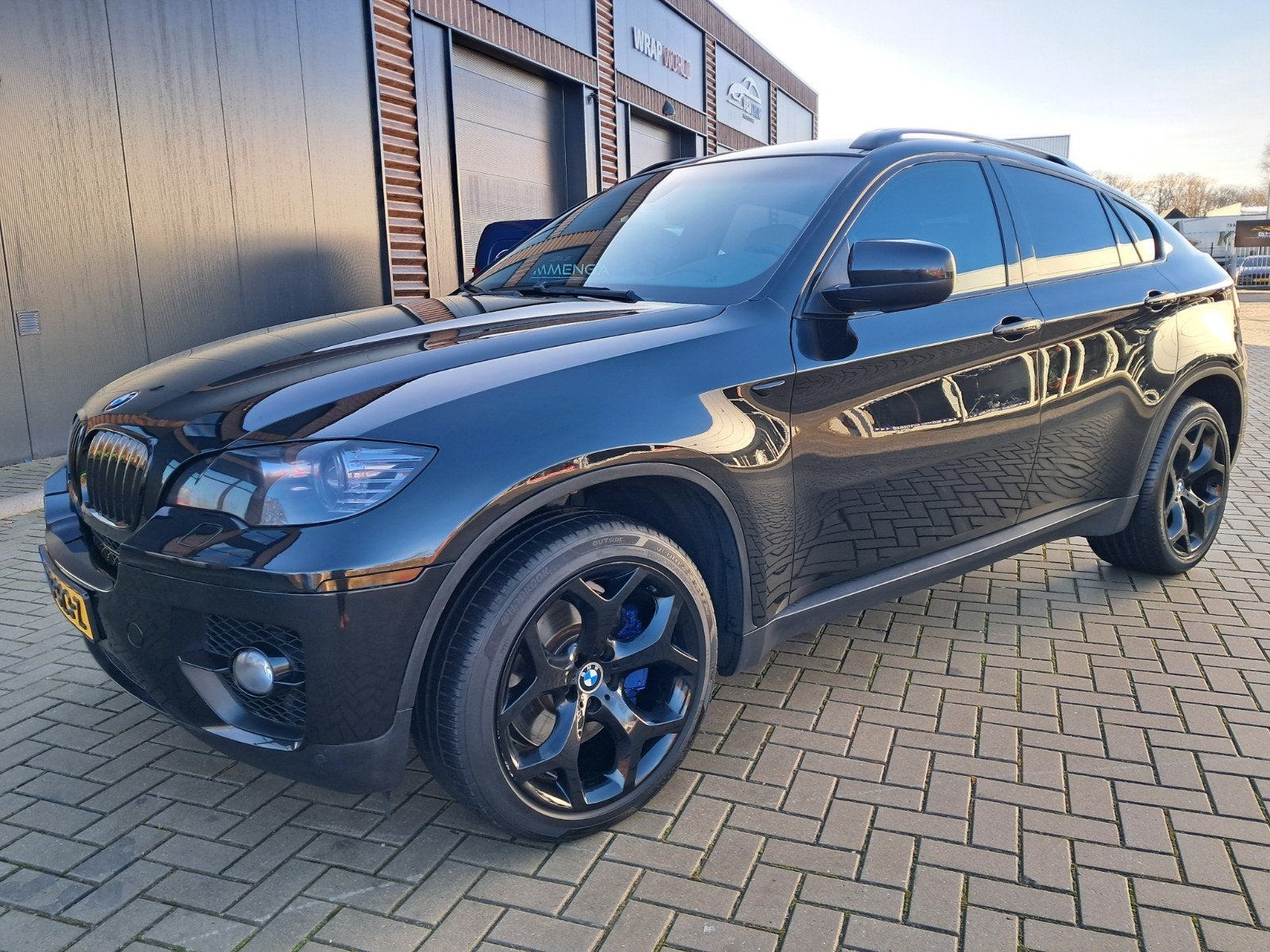 BMW X6 2008 xDrive35i High Executive zwart (youngtimer), Auto's, BMW, Beige, Zwart, X6, Vierwielaandrijving