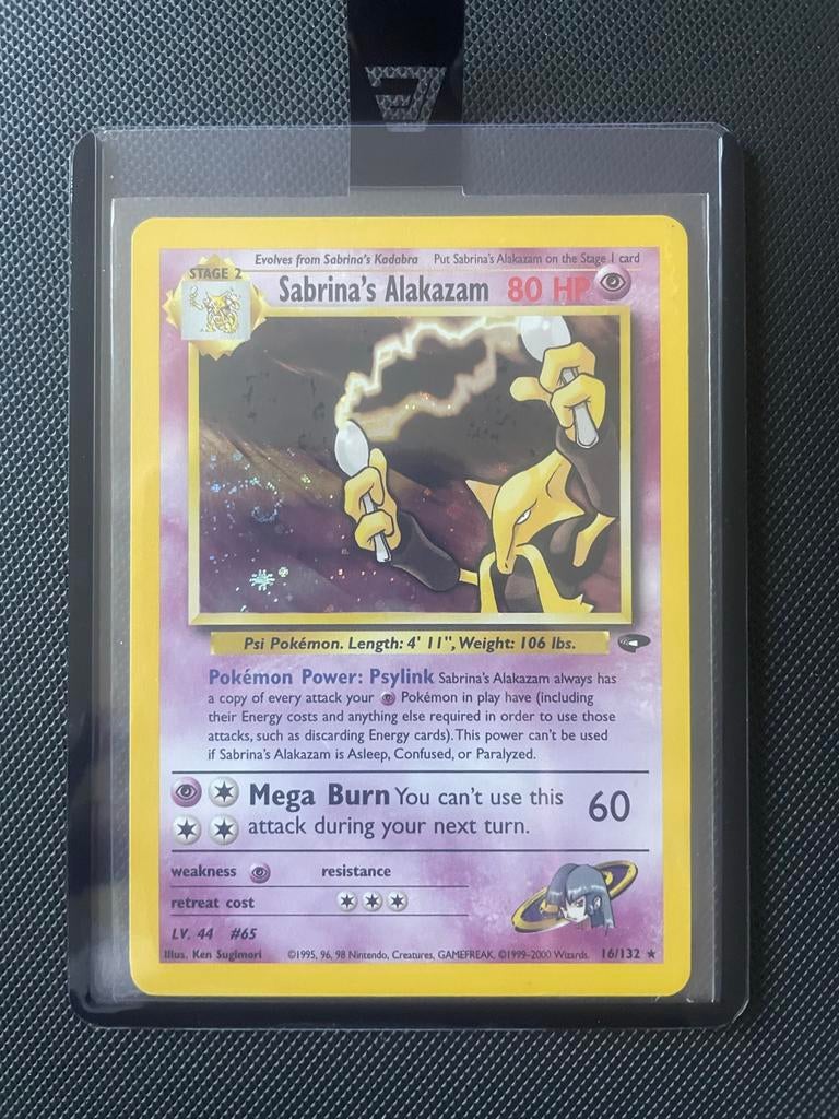 Sabrina's Alakazam Holo - Pokémon Gym Challenge 16/132, Ophalen of Verzenden, Zo goed als nieuw, Losse kaart, Foil