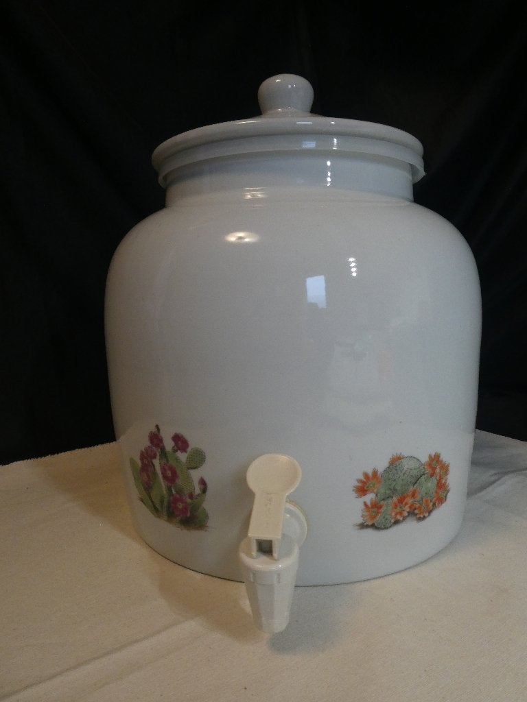 Goldwell Designs Waterdispenserkan met woestijnbloemenmotief, Huis en Inrichting, Gebruikt, Met deksel, Overige typen, Ophalen of Verzenden