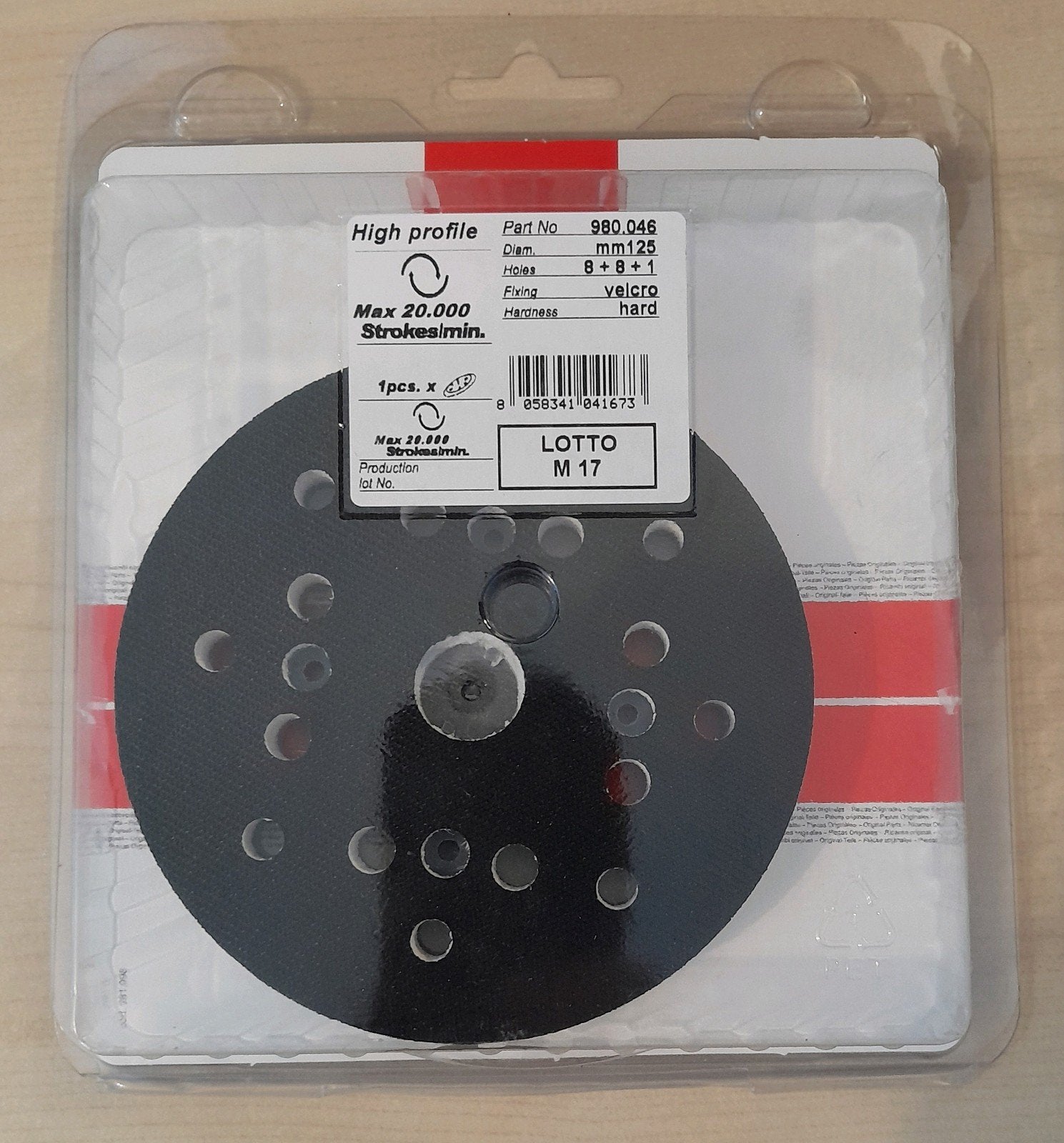 RUPES Schuurpad 125mm 15 stofgaten voor LR71 & HSR73, Ophalen of Verzenden, Nieuw