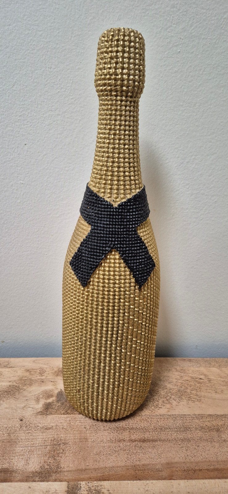 mooie HD living  champagne fles goud met zwart, Ophalen of Verzenden, Zo goed als nieuw
