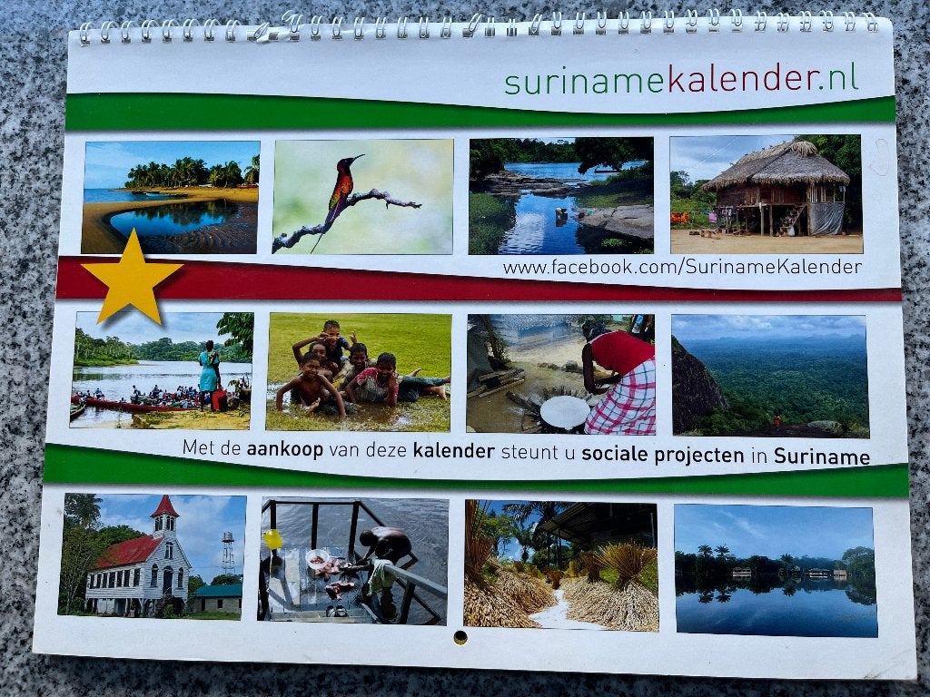 Suriname kalender 2022, Verzenden, Zuid-Amerika, Marian Adriaansen, Marianne Beekman e.a., 20e eeuw of later
