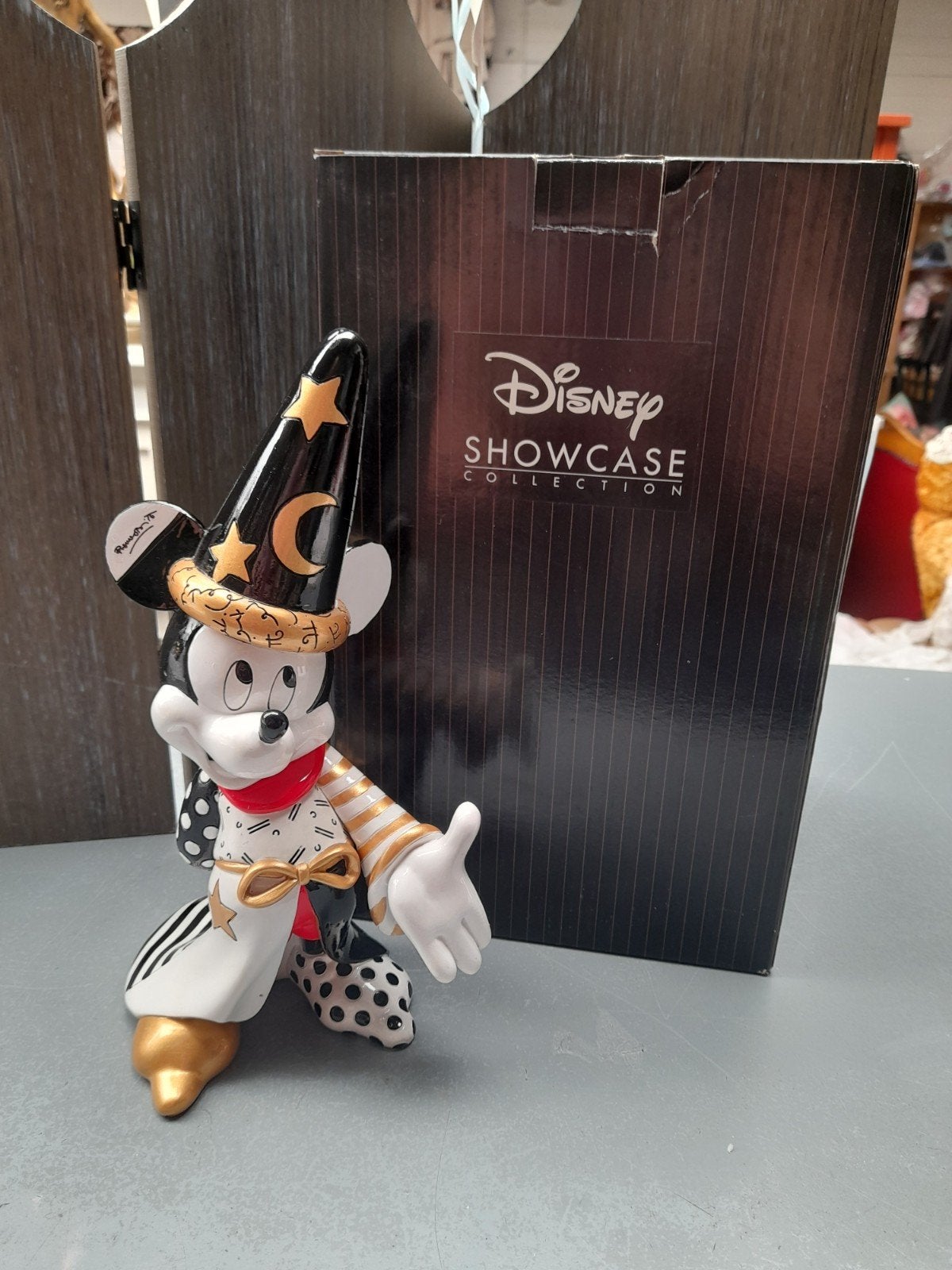 Disney beeld mickey mouse britto incl doos, Verzamelen, Ophalen of Verzenden, Mickey Mouse, Zo goed als nieuw, Beeldje of Figuurtje