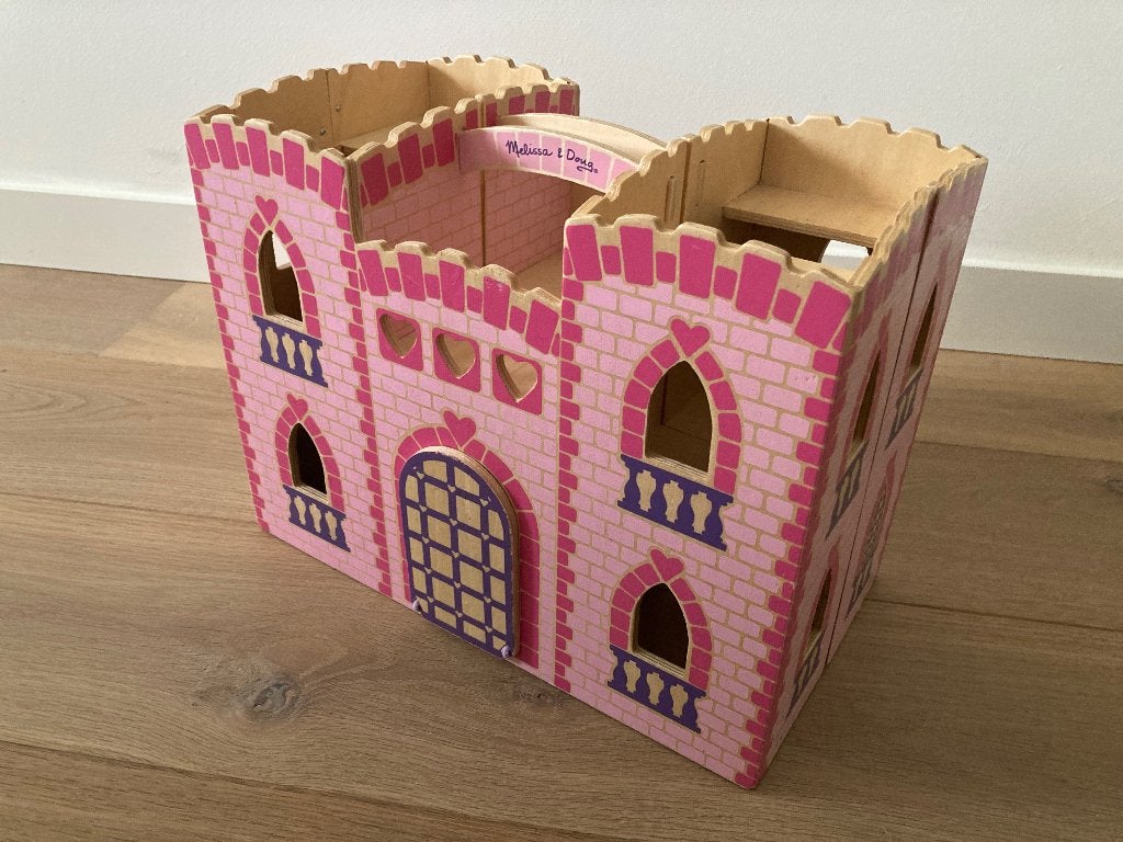 Melissa & Doug houten kasteel, Ophalen of Verzenden, Gebruikt, Overige typen