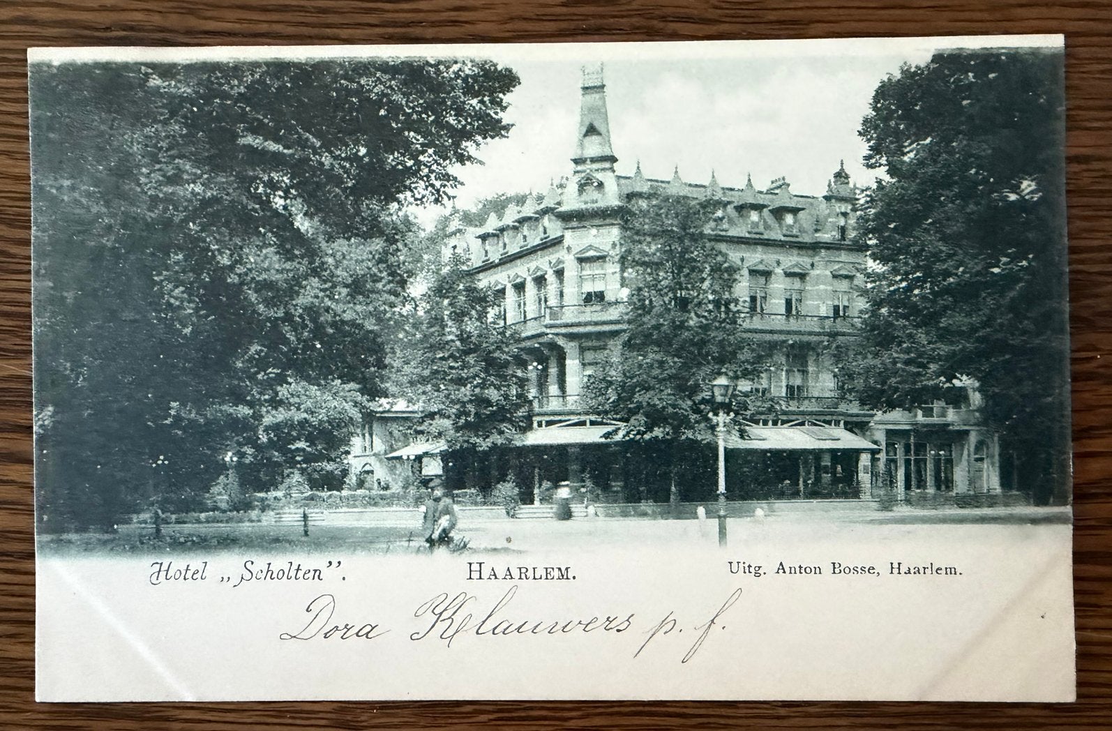 Ansichtkaart Haarlem - Hotel “Scholten”, Ophalen of Verzenden, Voor 1920, Gelopen, Noord-Holland