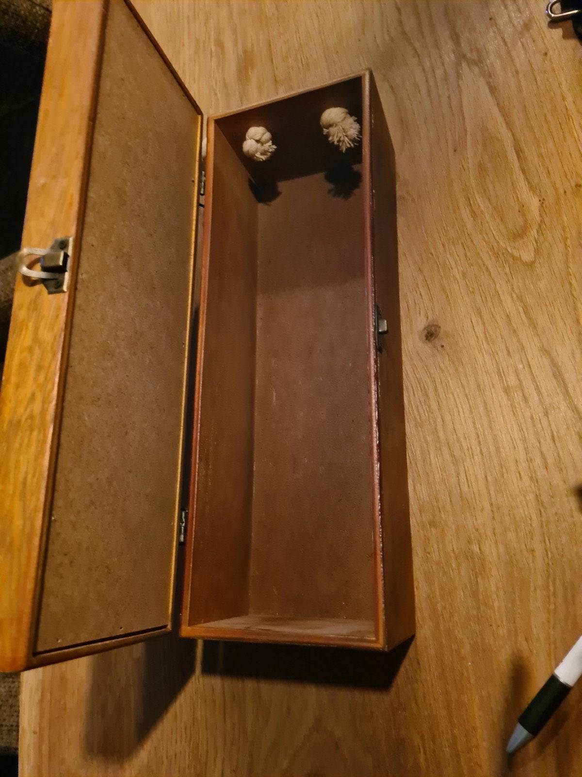 Decoratieve Wijnkast Miniatuur - Houten Vitrine, Ophalen, Gebruikt, Bruin, Vintage