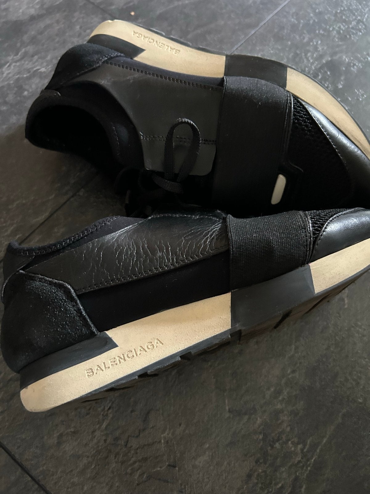 Balenciaga Race Runners Zwart - Maat 38, Ophalen, Gedragen, Zwart, Sneakers of Gympen