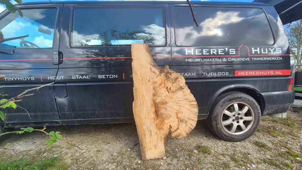 Unieke grote Beukenhouten Burl Plakken., Ophalen, Gebruikt, 25 tot 50 mm, Overige typen