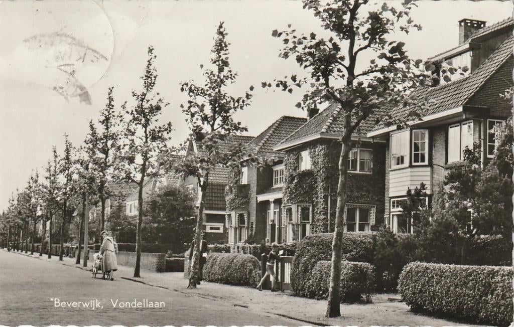 Beverwijk Vondellaan, Ophalen of Verzenden, 1940 tot 1960, Gelopen, Noord-Holland