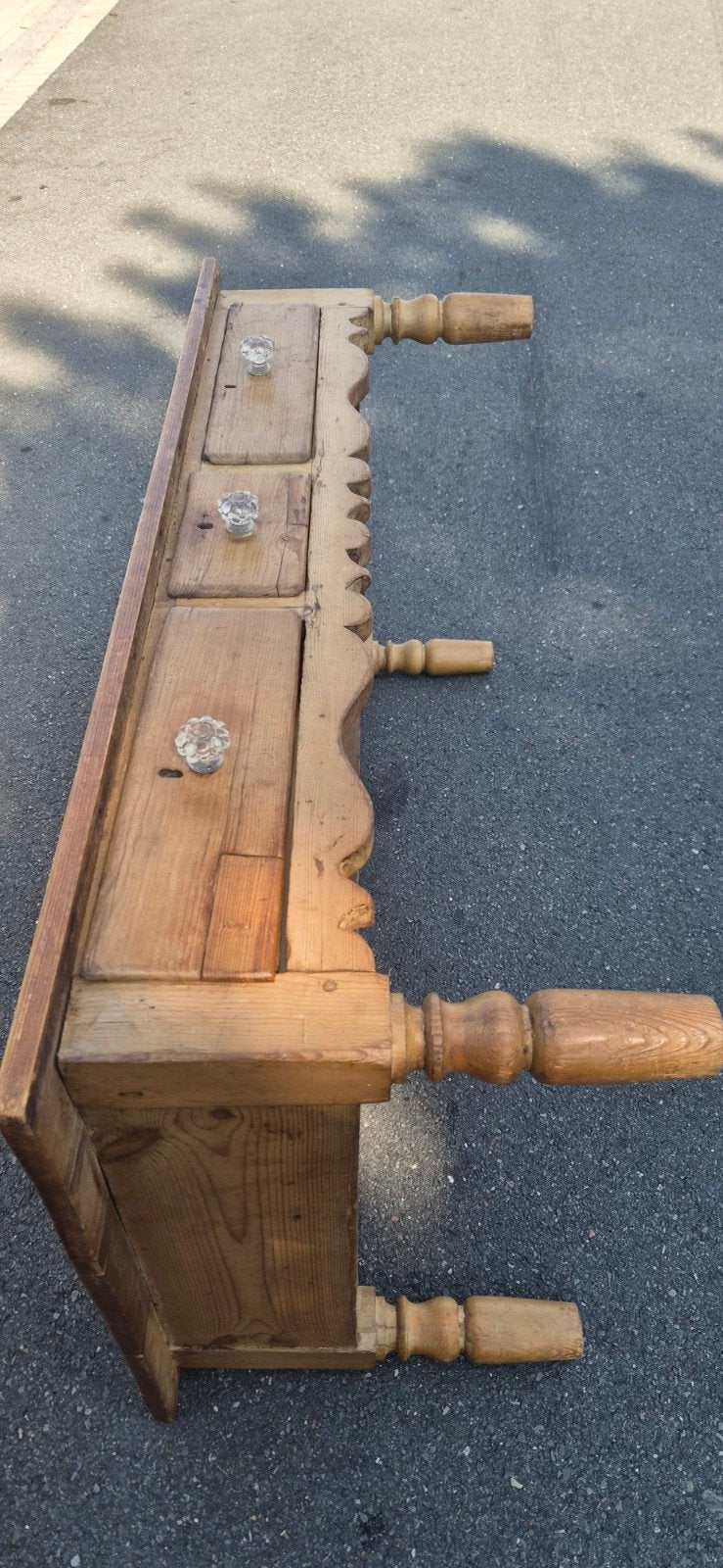 Amerikaans grenen tafel met lades, Ophalen of Verzenden
