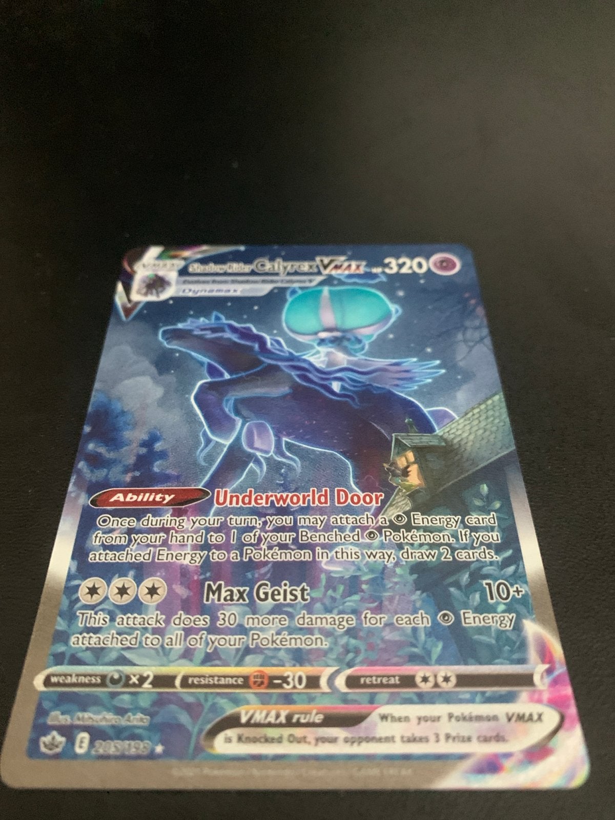 Ice Rider Calyrex VMAX 203/198 Pokémon kaart, Ophalen, Zo goed als nieuw, Losse kaart