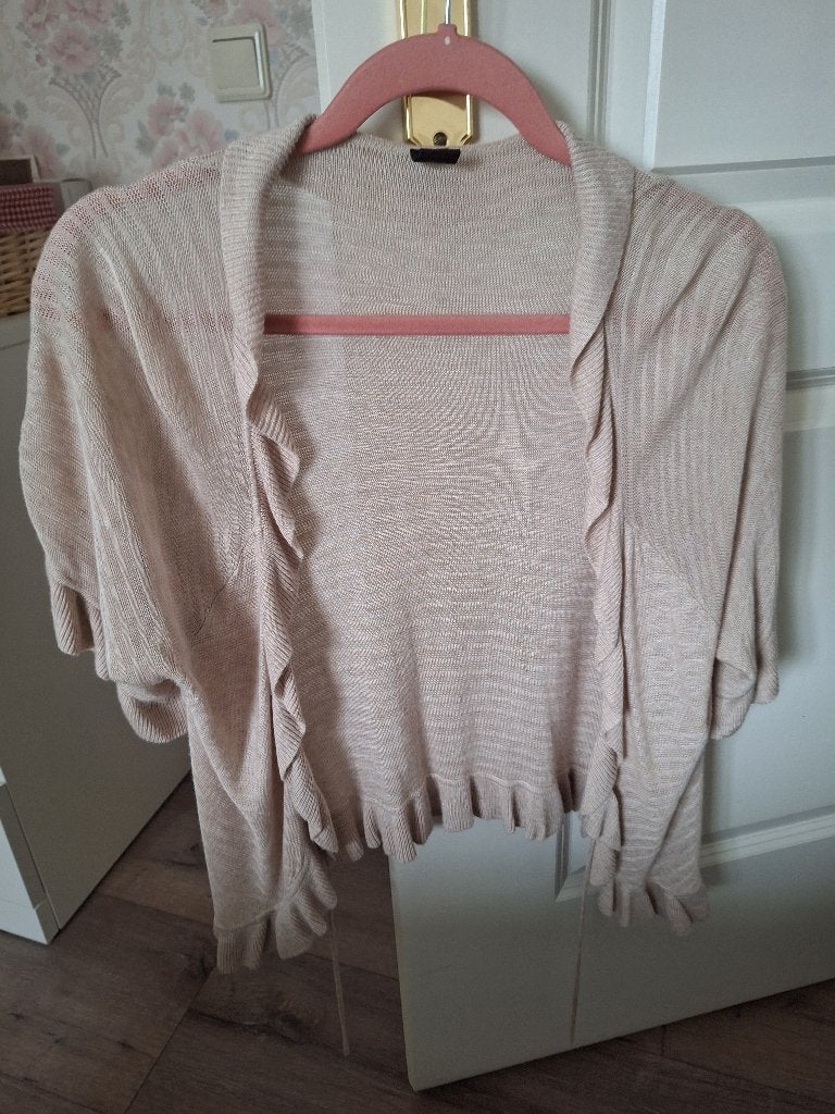 M&S Mode ecru bolero, maat XL, maar valt iets kleiner, Kleding | Dames, Beige, Maat 42/44 (L), Ophalen of Verzenden, Zo goed als nieuw