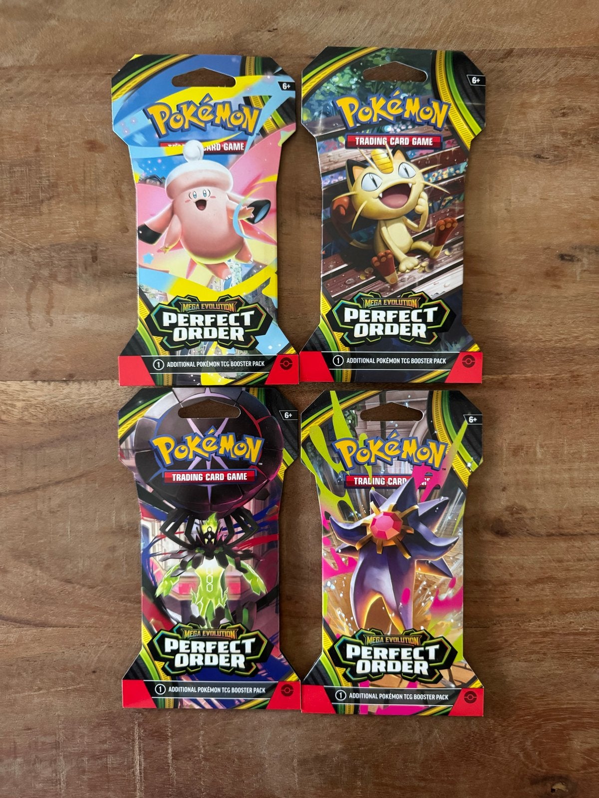 Pokémon Perfect Order sleeved booster art set (4 stuks), Ophalen of Verzenden, Nieuw, Booster